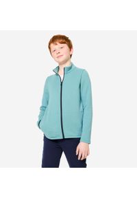 DOMYOS - Dres dziecięcy Decathlon Warmy Zip. Kolekcja: plus size. Kolor: niebieski. Materiał: bawełna, poliester, materiał