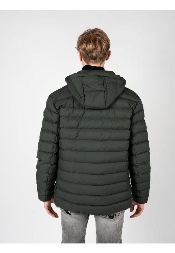 Geox Parka "Levico" | M2628S T2887 | Mężczyzna | Zielony. Okazja: na co dzień. Typ kołnierza: kaptur. Kolor: zielony. Materiał: poliester. Styl: casual