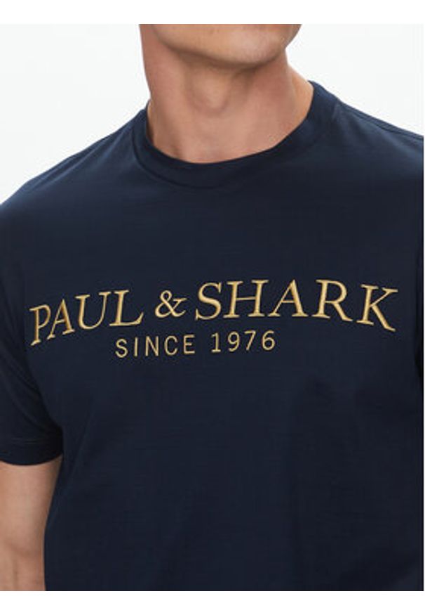 PAUL & SHARK - Paul&Shark T-Shirt 24411020 Granatowy Regular Fit. Kolor: niebieski. Materiał: bawełna