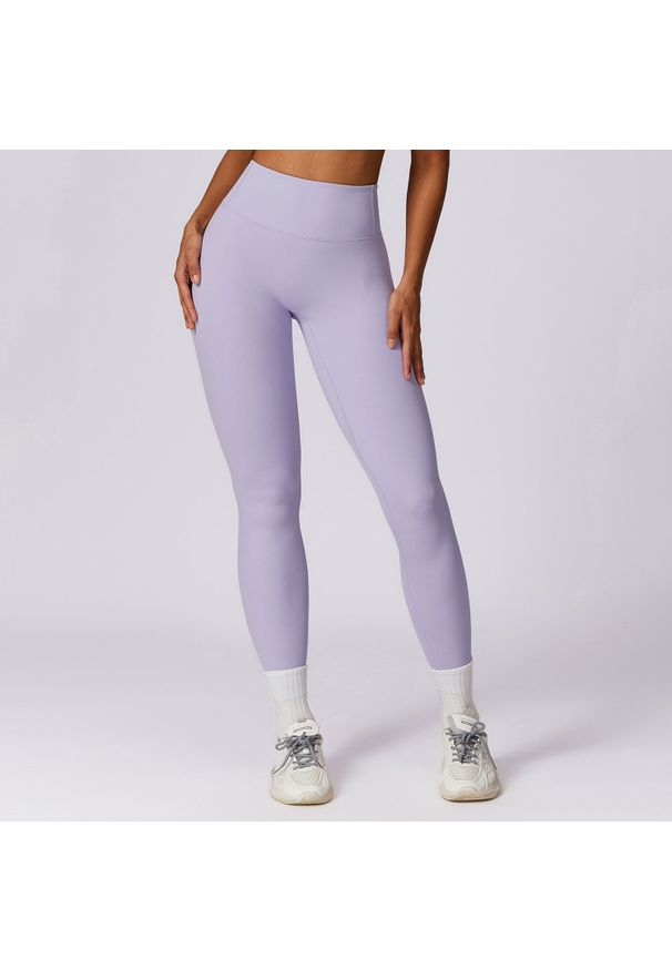 Intica - Legginsy treningowe z wysokim stanem do ćwiczeń Diega. Stan: podwyższony. Kolor: fioletowy. Materiał: materiał. Sport: fitness