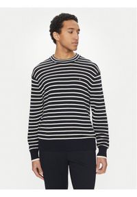 TOMMY HILFIGER - Tommy Hilfiger Sweter Breton MW0MW38944 Granatowy Regular Fit. Kolor: niebieski. Materiał: bawełna