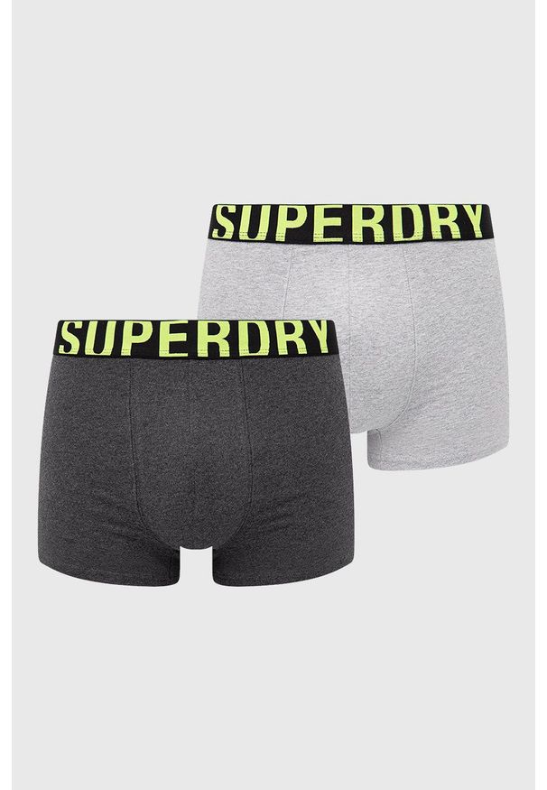 Superdry Bokserki (2-pack) męskie kolor szary. Kolor: szary. Materiał: bawełna