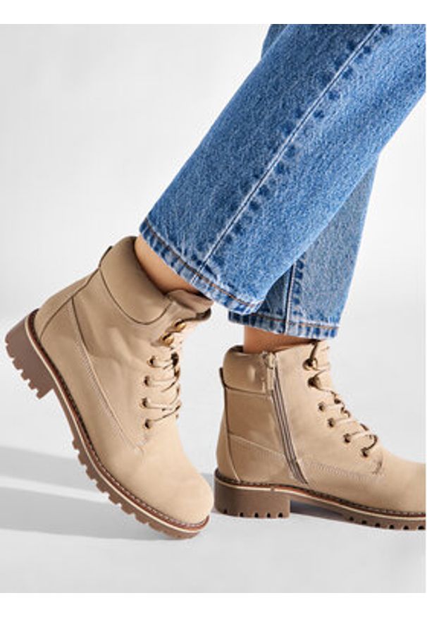 Jenny Fairy Trapery WS722-28G Biały. Kolor: biały. Materiał: skóra