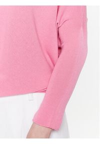 Kontatto Sweter 3M9008 Różowy Regular Fit. Kolor: różowy. Materiał: wiskoza #8