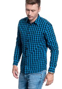 Wrangler - MĘSKA KOSZULA WRANGLER LS 1 PKT SHIRT DIRECTOIRE BLUE W5A14MXKL 112129960 #9