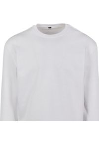 BUILD YOUR BRAND - Męska Bluza Oversize Premium Z Okrągłym Dekoltem. Kolor: biały