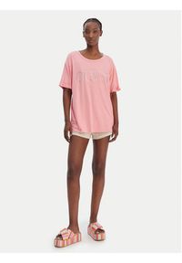 Guess T-Shirt E5GI07 K68D2 Różowy Regular Fit. Kolor: różowy. Materiał: wiskoza #3