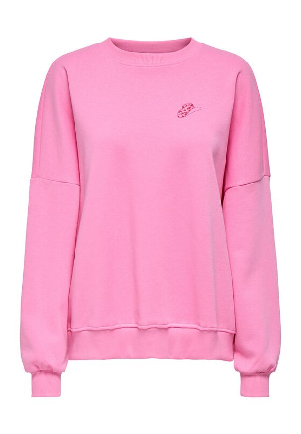 only - ONLY Bluza Stina 15357086 Fioletowy Regular Fit. Kolor: fioletowy. Materiał: bawełna