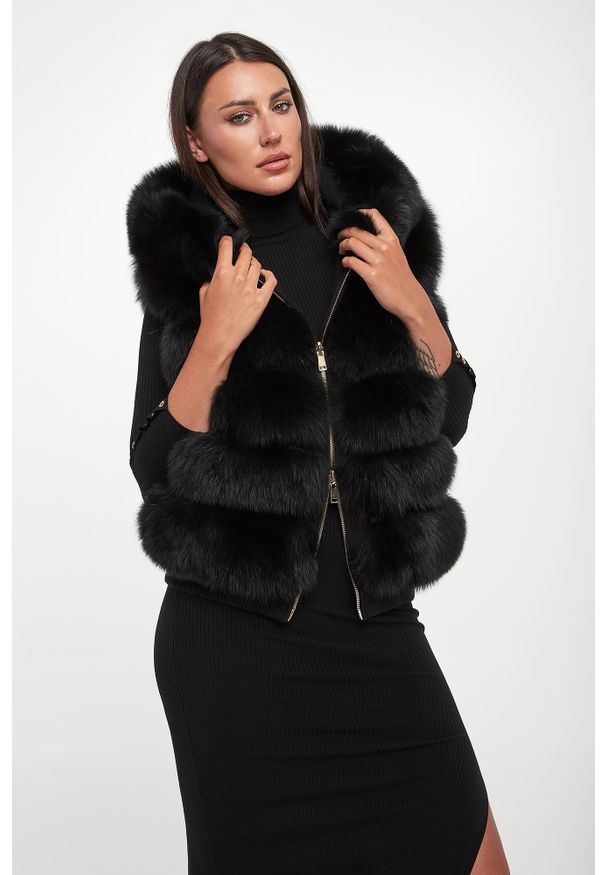 Suprema - Kamizelka damska futrzana dwustronna z lisa SUPREMA. Materiał: futro