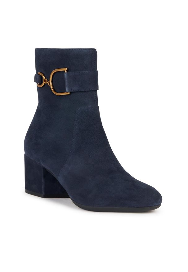 Botki Geox D Eleana D36TWB 00021 C4322 Dk Jeans. Kolor: niebieski. Materiał: jeans