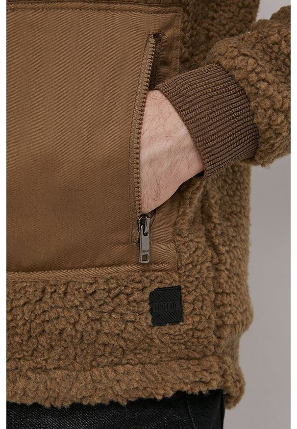 !SOLID - Solid Bluza męska kolor brązowy. Okazja: na co dzień. Kolor: brązowy. Styl: casual