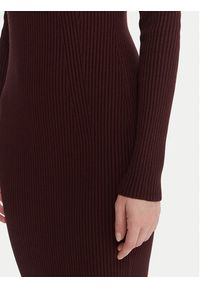 Kontatto Sukienka dzianinowa 3M0829C Bordowy Slim Fit. Kolor: brązowy. Materiał: syntetyk #4