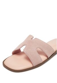 DeeZee Klapki DZ-S8A Różowy. Kolor: różowy. Materiał: skóra, zamsz #5