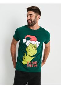 Sinsay - Koszulka z krótkim rękawem Grinch - zielony. Kolor: zielony. Długość rękawa: krótki rękaw. Długość: krótkie