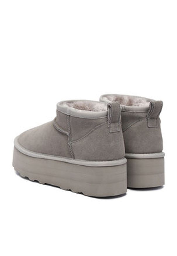 DeeZee Śniegowce DZN-005 Szary. Kolor: szary. Materiał: skóra, zamsz