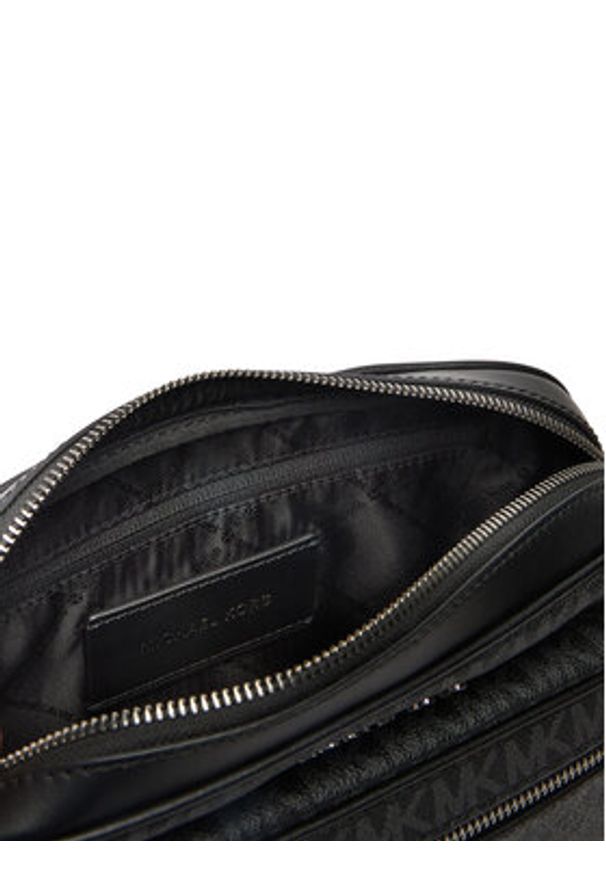 MICHAEL Michael Kors Saszetka nerka Hudson 33H0LHDY1B Czarny. Kolor: czarny. Materiał: skóra
