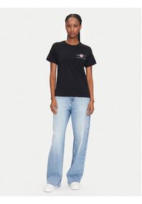 GANT - Gant T-Shirt Bisiklet Yaka 4200277 Czarny Regular Fit. Kolor: czarny. Materiał: bawełna #5