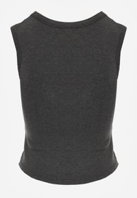 Born2be - Szary Dopasowany Top Bez Rękawów z Wiskozy z Kwadratowym Dekoltem Madu. Okazja: na spacer. Typ kołnierza: dekolt kwadratowy. Kolor: szary. Materiał: wiskoza. Długość rękawa: bez rękawów. Sezon: lato. Styl: elegancki, klasyczny #5