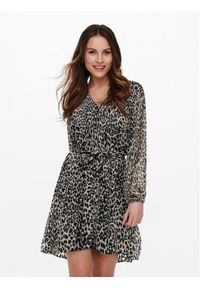 only - ONLY Sukienka codzienna 15236376 Brązowy Regular Fit. Okazja: na co dzień. Kolor: brązowy. Materiał: syntetyk. Typ sukienki: proste. Styl: casual