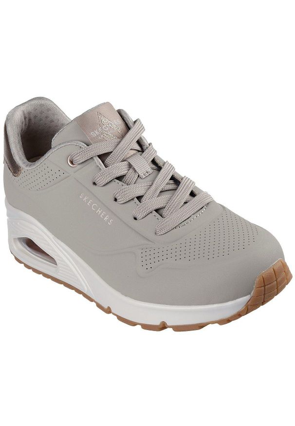skechers - Adidasy Skechers Uno - Golden Air, Kobiety. Kolor: szary. Materiał: syntetyk, materiał. Sport: fitness