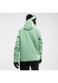 SIROKO - Damska kurtka snowboardowa Sporty zimowe Siroko W2-W Emerald. Kolor: zielony. Materiał: softshell, materiał. Sezon: zima. Sport: snowboard