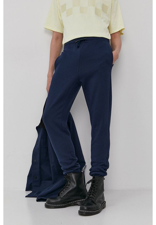Only & Sons Spodnie męskie kolor granatowy gładkie. Kolor: niebieski. Wzór: gładki