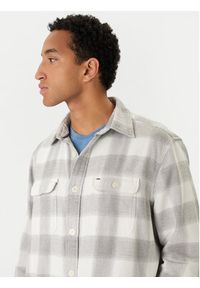 TOMMY HILFIGER - Tommy Hilfiger Koszula Flannel MW0MW40483 Szary Regular Fit. Kolor: szary. Materiał: bawełna #5