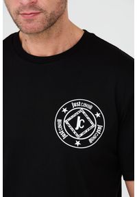 Just Cavalli - JUST CAVALLI Czarny męski t-shirt Fiche, Rozmiar S. Kolor: czarny #6