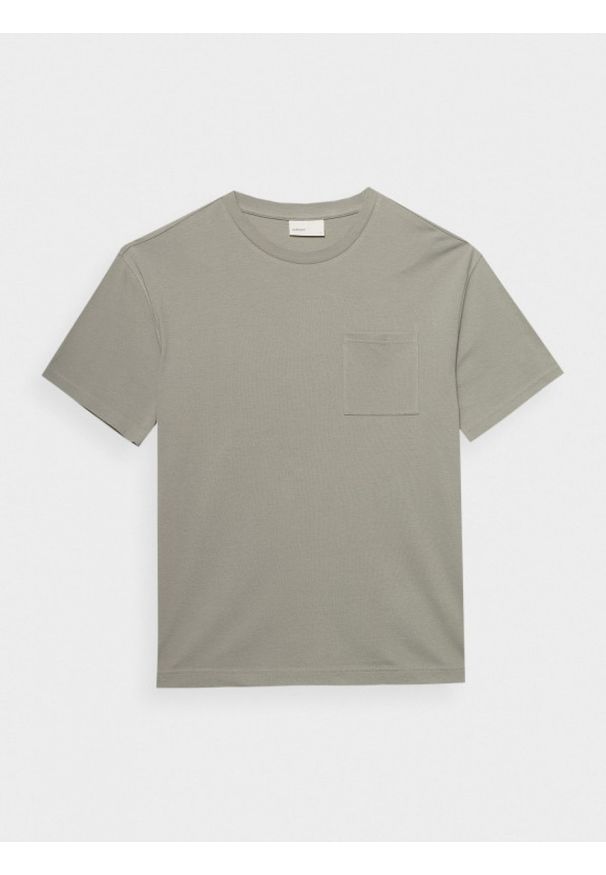 outhorn - T-shirt gładki męski - miętowy. Okazja: na co dzień. Kolor: miętowy. Materiał: bawełna, dzianina. Wzór: gładki. Styl: casual