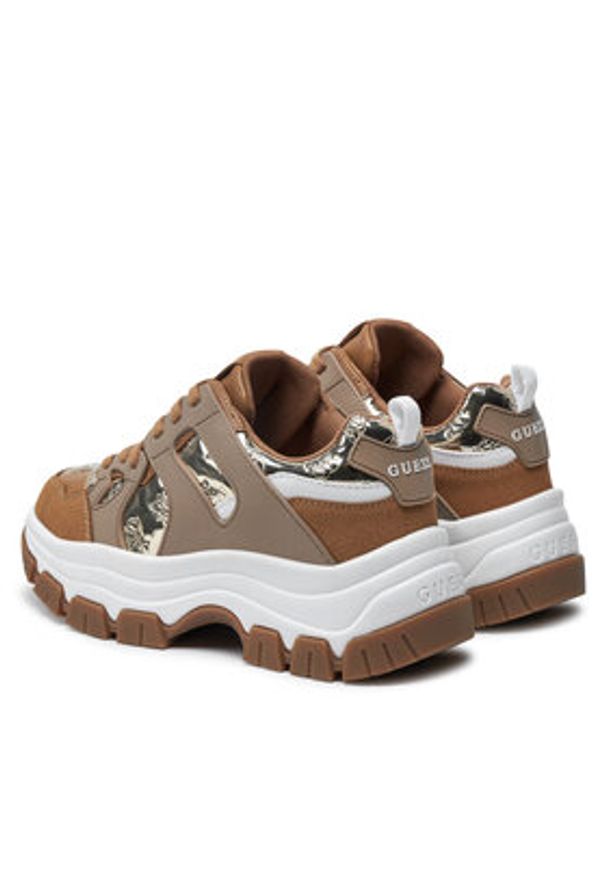 Guess Sneakersy Brayjen2 FLFBRA FAL12 Brązowy. Kolor: brązowy. Materiał: skóra