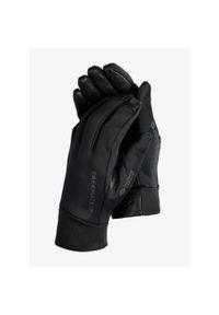 Rękawiczki wiatroszczelne Trekmates Gulo Glove. Kolor: czarny. Materiał: skóra