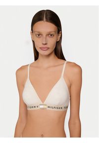 TOMMY HILFIGER - Tommy Hilfiger Biustonosz braletka UW0UW06040 Beżowy. Kolor: beżowy. Materiał: bawełna #1