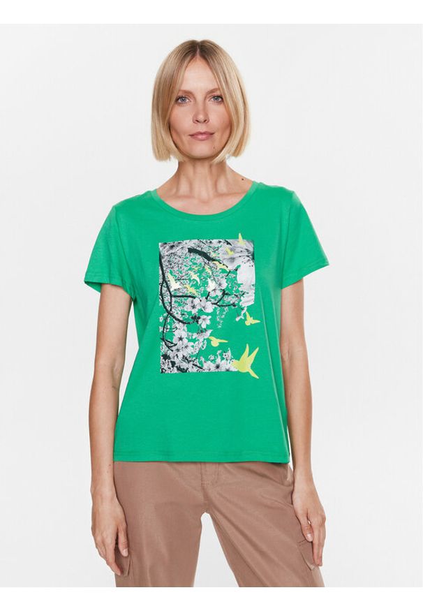 Fransa T-Shirt 20611872 Zielony Regular Fit. Kolor: zielony. Materiał: bawełna