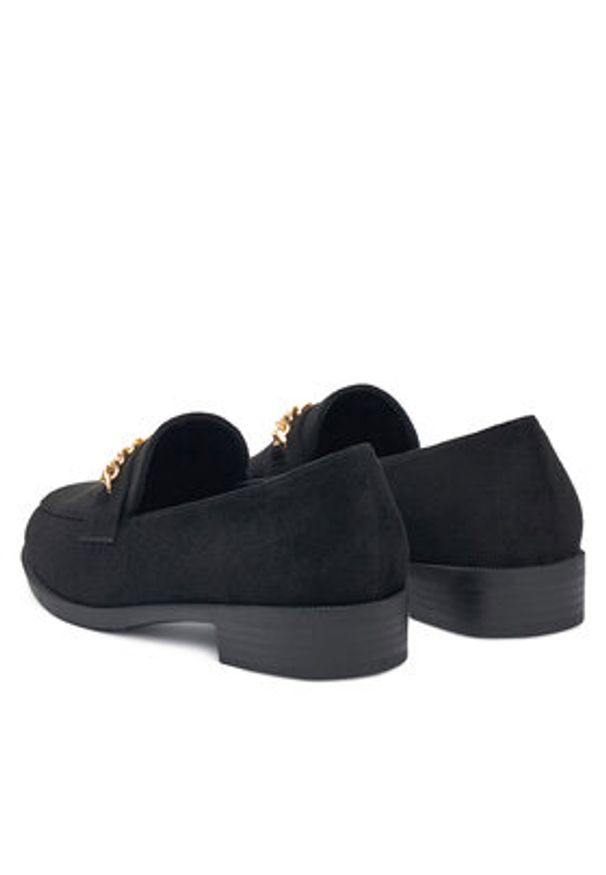 DeeZee Loafersy LE527-14 Czarny. Kolor: czarny. Materiał: materiał