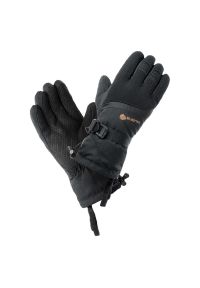 Rękawice narciarskie damskie Iguana Kano W - czarne, Rozmiar L/XL. Kolor: czarny. Materiał: materiał, syntetyk, poliester, skóra. Sezon: zima. Sport: narciarstwo