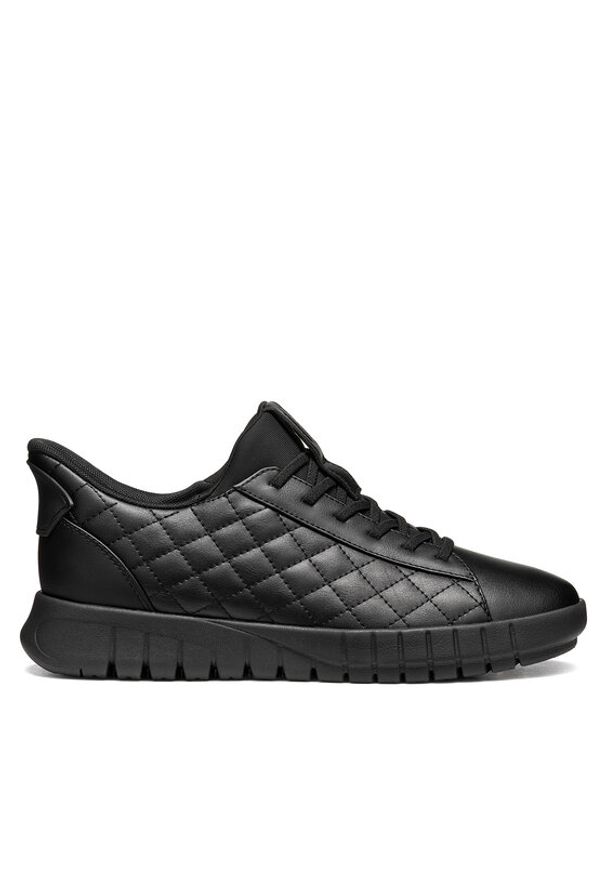 Geox Sneakersy D Flextride Plus D667SB 000BC C9999 Czarny. Kolor: czarny. Materiał: skóra