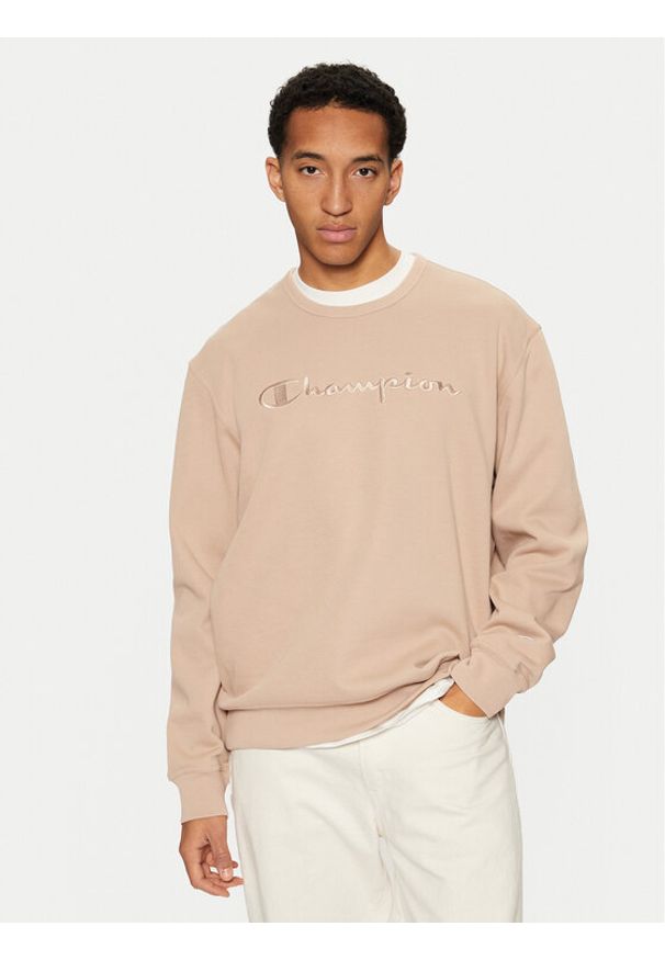 Champion Bluza 220272 Beżowy Relaxed Fit. Kolor: beżowy. Materiał: syntetyk, bawełna