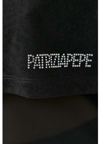 Patrizia Pepe longsleeve damski kolor czarny. Okazja: na co dzień. Kolor: czarny. Materiał: dzianina. Długość rękawa: długi rękaw. Długość: długie. Styl: casual, klasyczny #3