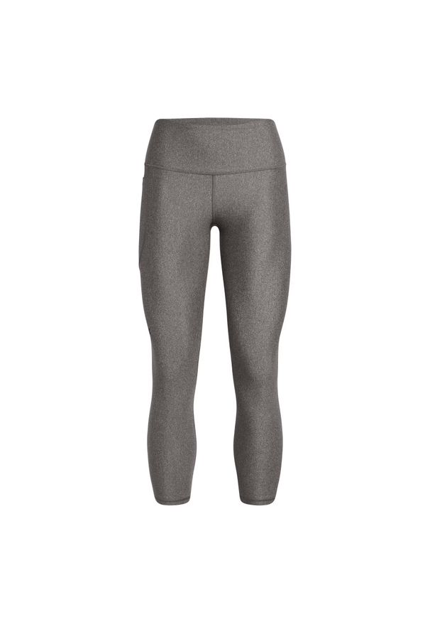 Damskie legginsy z wysokim stanem Under Armour HeatGear. Stan: podwyższony. Kolor: szary. Sport: fitness