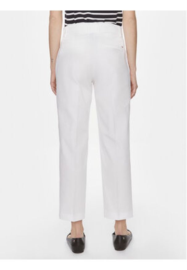 TOMMY HILFIGER - Tommy Hilfiger Chinosy WW0WW40504 Biały Straight Fit. Kolor: biały. Materiał: bawełna