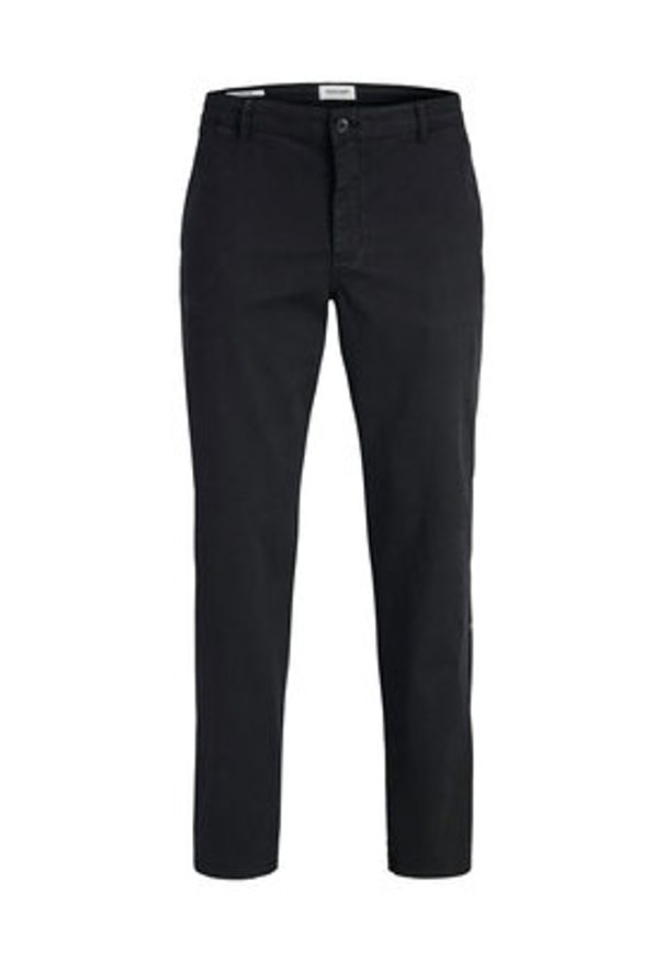 Jack & Jones Chinosy Stollie 12292970 Czarny Regular Fit. Kolor: czarny. Materiał: bawełna
