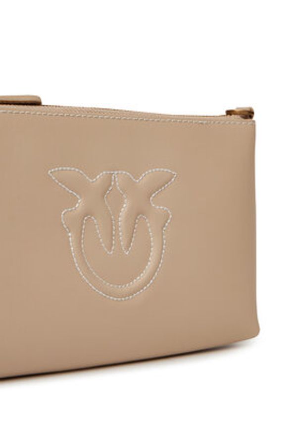 Pinko - PINKO Torebka Flat Horizontal Mini PE 25 PCPL 104277 A2AN Beżowy. Kolor: beżowy. Materiał: skórzane