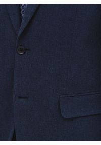 Pako Lorente - PAKO LORENTE - Granatowa marynarka garniturowa z lnem. Kolor: niebieski. Materiał: len. Wzór: gładki. Sezon: wiosna #6