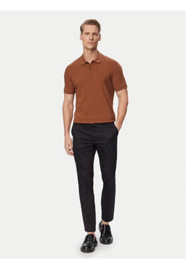 BOSS Spodnie materiałowe P-Kaiton1 50553841 Czarny Slim Fit. Kolor: czarny. Materiał: bawełna