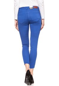 Wrangler - SPODNIE WRANGLER DAMSKIE SKINNY CROP TURKISH SEA W28MHL291 112128460. Materiał: materiał #6