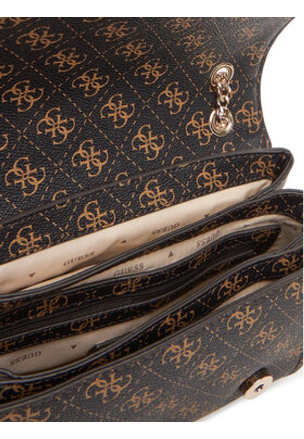 Guess Torebka Noelle II HWQG96 72210 Brązowy. Kolor: brązowy. Materiał: skórzane