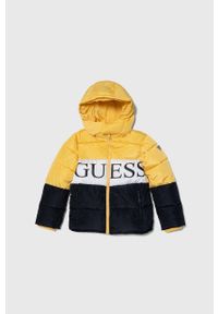 Guess kurtka dziecięca kolor żółty. Okazja: na co dzień. Kolor: żółty. Styl: casual #1