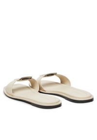 Calvin Klein Klapki Flat Slide W/Ck Hw Big - Lth HW0HW02482 Écru. Materiał: skóra #4