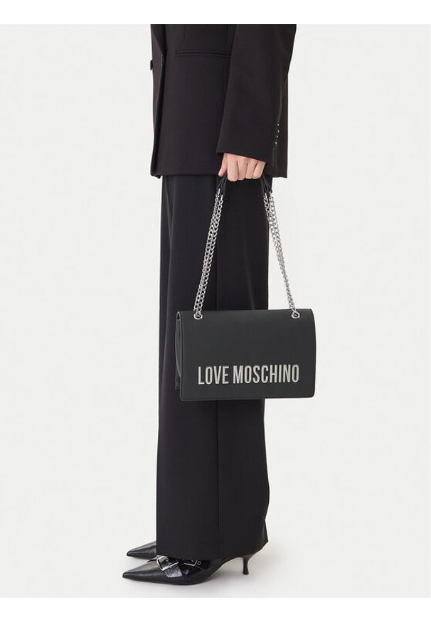 Love Moschino - LOVE MOSCHINO Torebka JC4192PP0NKD000B Czarny. Kolor: czarny. Materiał: skórzane
