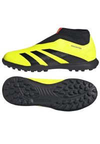 Adidas - Buty piłkarskie adidas Predator League Ll Tf Jr IG5432 żółte. Kolor: żółty. Materiał: syntetyk, guma. Sport: piłka nożna